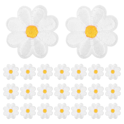 NUOBESTY 50 Stück Blumen-Stickerei-Aufnäher: Aufnäher, süße Gänseblümchen-, Nähabzeichen für Kleidung, Jeans, Jacken, Hüte, Kleider, DIY-Zubehör NUOBESTY 50 Stück Blumen-Stickerei-Aufnäher: Aufnäher, süße Gänseblümchen-, Nähabzeichen für Kleidung, Jeans, Jacken, Hüte, Kleider, DIY-Zubehör von NUOBESTY