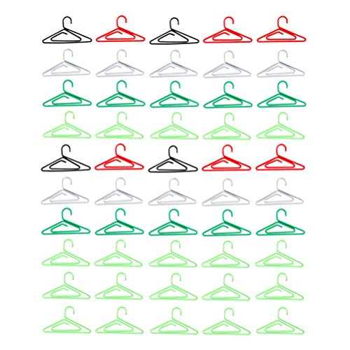 NUOBESTY 50 Stück Büroklammern Mini Kleiderbügel Form Metall Büroklammern Lesezeichen Clips Seitenmarker Party Begünstigt Geschenke (Zufällige Farbe) von NUOBESTY