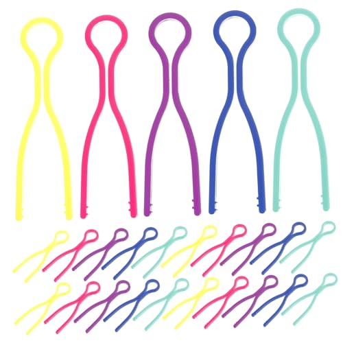 NUOBESTY 50 Stück Bunte Spulenklammern aus Langlebigem Kunststoff Kompakte Bobbin Clips zum Sicheren Halten von Fadenspulen Beim Nähen Platzsparend und Einfach zu Bedienen für Nähzubehör von NUOBESTY