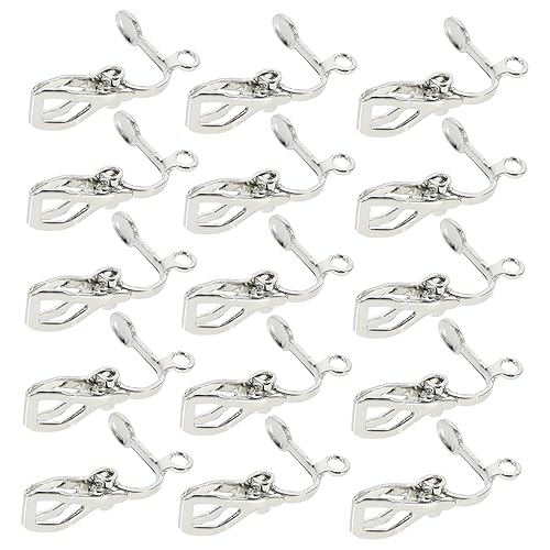 NUOBESTY 50 Stück Clip Ohrring Basis DIY Ohrclips für Schmerzfreies Tragen ohne Ohrlöcher Zubehör für Kreative Schmuckherstellung Komfortable und Stilvolle Designs NUOBESTY 50 Stück Clip Ohrring Basis DIY Ohrclips für Schmerzfreies Tragen ohne Ohrlöcher Zubehör für Kreative Schmuckherstellung Komfortable und Stilvolle Designs von NUOBESTY