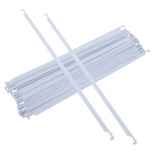 NUOBESTY 50 Stück Dateibügelclip -Hanger hängemappen bürobedarf Aktenablage Hängeregister-Organizer Hängeregistraturhalter Hängeordner für Akten Office-Datei-Organizer Eisen Weiß von NUOBESTY