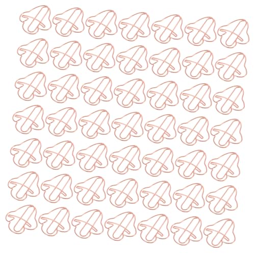NUOBESTY 50 Stück Einzigartige Büroklammern für Dokumente Scrapbooking Lesezeichen und Kreative Bastelprojekte Roségold von NUOBESTY
