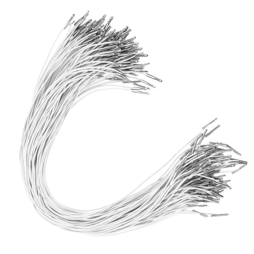 NUOBESTY 50 Stück Elastische Stachelschnur-Stretchbänder Mit Schlaufen Weißes Schlaufenband Mit Metallenden Für Hutmasken Buch Diy Runder Faden Verlängerungsband 35 Cm NUOBESTY 50 Stück Elastische Stachelschnur-Stretchbänder Mit Schlaufen Weißes Schlaufenband Mit Metallenden Für Hutmasken Buch Diy Runder Faden Verlängerungsband 35 Cm von NUOBESTY