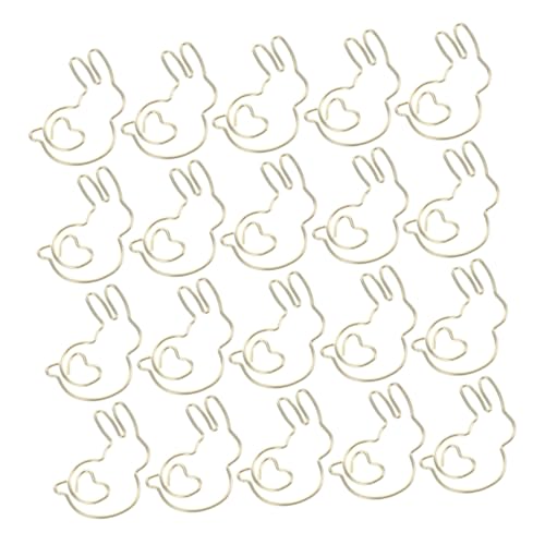 NUOBESTY 50 Stück Goldene Büroklammern in Hasenform Kleine Metallische Lesezeichenclips für Notizbücher Multifunktionale Dokumentenklammern zum Organisieren und Dekorieren von Büros und NUOBESTY 50 Stück Goldene Büroklammern in Hasenform Kleine Metallische Lesezeichenclips für Notizbücher Multifunktionale Dokumentenklammern zum Organisieren und Dekorieren von Büros und von NUOBESTY
