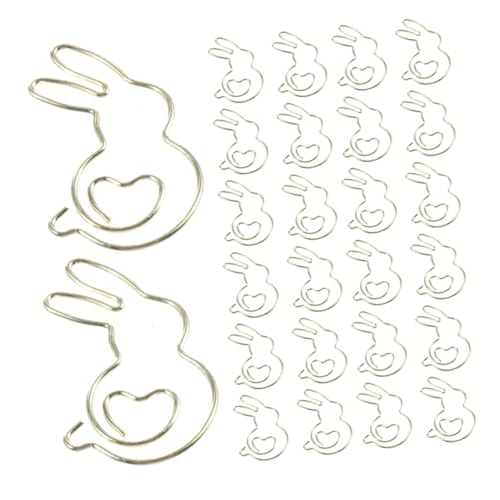 NUOBESTY 50 Stück Goldene Hasen Büroklammern Niedliche Metall Clips für Akten und Notizbücher Dekorative Lesezeichen für Schule Büro und Journaling Leichte Tragbare Design NUOBESTY 50 Stück Goldene Hasen Büroklammern Niedliche Metall Clips für Akten und Notizbücher Dekorative Lesezeichen für Schule Büro und Journaling Leichte Tragbare Design von NUOBESTY