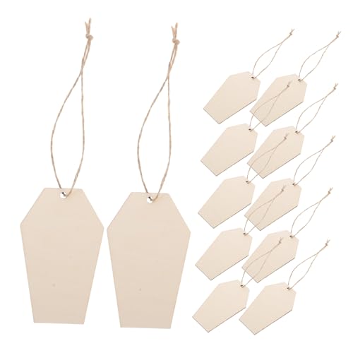 NUOBESTY 50 Stück Holzsarg Anhänger Unvollendete Holzstücke für Halloween Dekorationen Diy Bastelbedarf Gruselige Party Requisiten für Innen und Außenbereiche NUOBESTY 50 Stück Holzsarg Anhänger Unvollendete Holzstücke für Halloween Dekorationen Diy Bastelbedarf Gruselige Party Requisiten für Innen und Außenbereiche von NUOBESTY