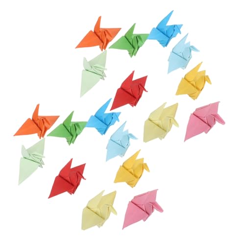 NUOBESTY 50 Stück Origami Papier Kraniche Bunt Handgefaltete Dekoration Requisiten Kreative Papierkunst für Hochzeit Party DIY Gestalten Vielseitige Farbauswahl von NUOBESTY