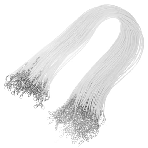 NUOBESTY 50 Stück Robuste Wachsseil mit Verschlüssen für Anhänger und Charms Diy Schmuckzubehör für Kreative Projekte von NUOBESTY