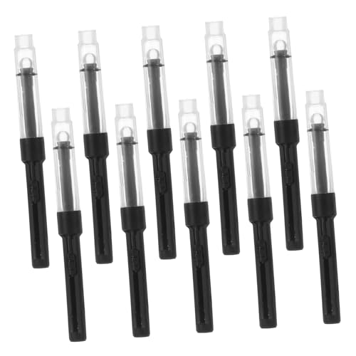 NUOBESTY 50 Stück Rotierender Tintenabsorber Nachfüllung Universal- Twist Konverter Flasche Wieder Auffüllbar Füllfederhalter Für Männer Füller Tintenstifte Zum Zeichnen Plastik Black von NUOBESTY