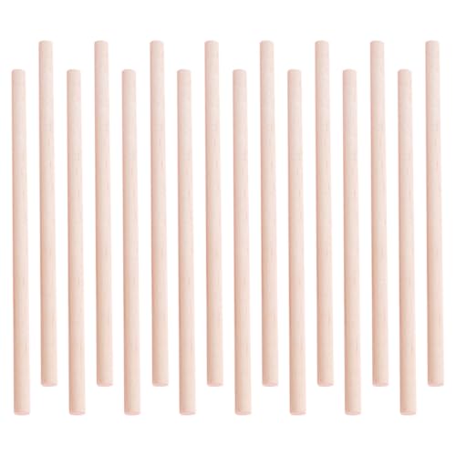 NUOBESTY 50 Stück Runde Holzstäbe zum Basteln Glatte Holzstäbe aus Robustem Holzmaterial für DIY Handwerk Modellbau Bemalbar und Schnitzbar Wiederverwendbar und Langlebig NUOBESTY 50 Stück Runde Holzstäbe zum Basteln Glatte Holzstäbe aus Robustem Holzmaterial für DIY Handwerk Modellbau Bemalbar und Schnitzbar Wiederverwendbar und Langlebig von NUOBESTY