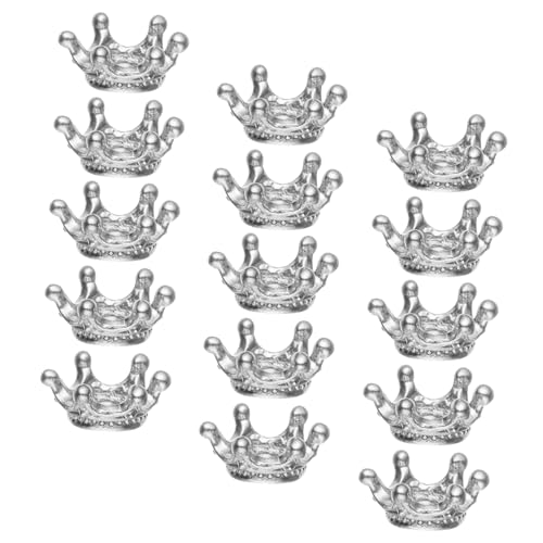 NUOBESTY 50 Stück Schmuckherstellung Charms Zinklegierung Kronen Abstandshalter Perlen Große Loch Schmuckperlen für DIY Armband Halskette Robust Metall Vintage Stil von NUOBESTY
