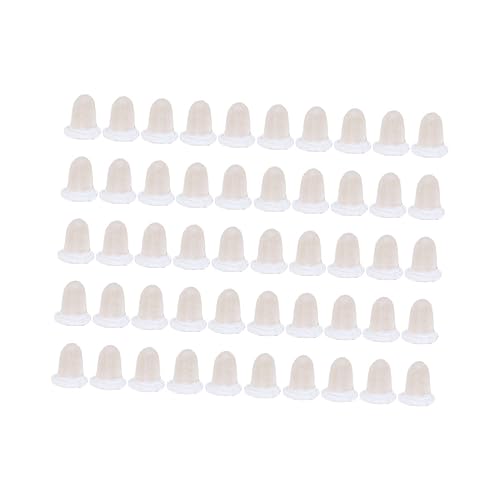 NUOBESTY 50 Stück Silikon Ohrstecker Pads Kupfer für Frauen Komfortable Ohrstecker Verschlüsse für Post und Hakenohrringe als Ersatz für Verlorene Ohrringrücken von NUOBESTY