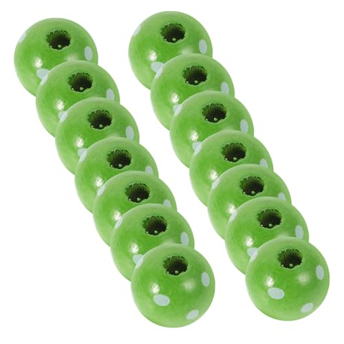 NUOBESTY 50 Stück St Patrick's Day Holzperlen mit gepunktetem Muster Robuste Farmhouse Holzperlen für DIY Schmuck Basteln Grüne Runde als Partydekoration und DIY Zubehör NUOBESTY 50 Stück St Patrick's Day Holzperlen mit gepunktetem Muster Robuste Farmhouse Holzperlen für DIY Schmuck Basteln Grüne Runde als Partydekoration und DIY Zubehör von NUOBESTY