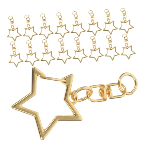 NUOBESTY 50 Stück Sternförmiger Karabinerhaken für DIY Schlüsselanhänger Taschen und Schmuckaccessoires Langlebig und Goldene Ausführung NUOBESTY 50 Stück Sternförmiger Karabinerhaken für DIY Schlüsselanhänger Taschen und Schmuckaccessoires Langlebig und Goldene Ausführung von NUOBESTY
