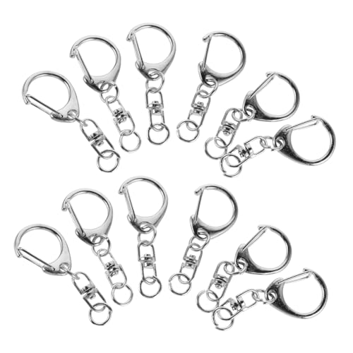 NUOBESTY 50 Stück Teiliges Metall-schwenk-schnapphaken mit Schlüsselringen Drehbare Schlüsselclip-verschlüsse aus Legierung Sicherer Halt für Schlüssel Taschen Diy-schlüsselanhänger und NUOBESTY 50 Stück Teiliges Metall-schwenk-schnapphaken mit Schlüsselringen Drehbare Schlüsselclip-verschlüsse aus Legierung Sicherer Halt für Schlüssel Taschen Diy-schlüsselanhänger und von NUOBESTY