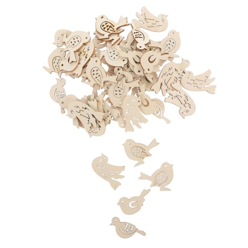 NUOBESTY 50 Stück Teiliges Vogel Anhänger aus Naturbelassenem Holz DIY bemalung Stabile Holzscheiben mit Vogelmotiv Kreative Bastelornamente für Scrapbooking Kinderfreundlich und Langlebig NUOBESTY 50 Stück Teiliges Vogel Anhänger aus Naturbelassenem Holz DIY bemalung Stabile Holzscheiben mit Vogelmotiv Kreative Bastelornamente für Scrapbooking Kinderfreundlich und Langlebig von NUOBESTY