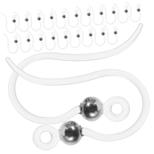 NUOBESTY 50 Stück Transparente DIY Ohrhaken aus Umweltfreundlichem Resin mit Stahlfarbperlen Glatte Oberfläche Sicher und Vielseitig für Handgefertigten Schmuck zum Basteln und Perlen von NUOBESTY