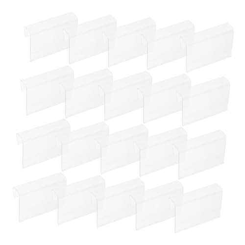 NUOBESTY 50 Stück Transparente Etikettenklammern für Regale für Supermärkte Einzelhandel und Vorratslager mit Haken für Drahtregale NUOBESTY 50 Stück Transparente Etikettenklammern für Regale für Supermärkte Einzelhandel und Vorratslager mit Haken für Drahtregale von NUOBESTY