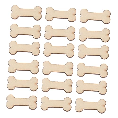 NUOBESTY 50 Stück Unfertige Hundeknochen Aus Holz Ideal Zum Bemalen Und Dekorieren Für DIY Projekte Basteln Und Holzhandwerk Perfekt Für Kreative Und Deko Ideen von NUOBESTY
