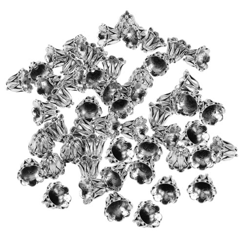 NUOBESTY 50 Stück Vintage Metall Blumen Perlenkappen Metalllegierung Spacer Bead Caps für Ohrringe Armband Halskette Langlebige DIY Schmuckzubehör mit Klassischem Blumenmuster NUOBESTY 50 Stück Vintage Metall Blumen Perlenkappen Metalllegierung Spacer Bead Caps für Ohrringe Armband Halskette Langlebige DIY Schmuckzubehör mit Klassischem Blumenmuster von NUOBESTY