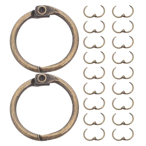 NUOBESTY 50 Stück goldene Binderringe: Loseblatt-Binderringe – Metallschnalle mit Scharnier für Karteikarten, Papieralben – für Schule, Büro und Zuhause NUOBESTY 50 Stück goldene Binderringe: Loseblatt-Binderringe – Metallschnalle mit Scharnier für Karteikarten, Papieralben – für Schule, Büro und Zuhause von NUOBESTY