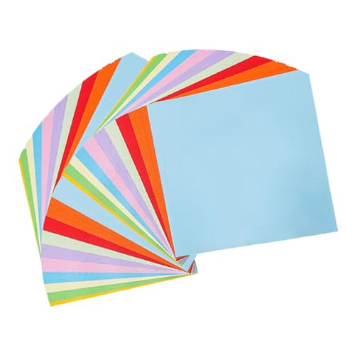 NUOBESTY 500 Stück Doppelseitiges Origami Papier Farben Quadratisch Hochwertiges Faltpapier für Basteln Party Feiertagsdekorationen Robust und Vielseitig Einsetzbar von NUOBESTY