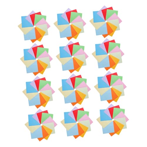 NUOBESTY 500 Stück Origami Papier Quadratisch Doppelseitig Farben Bastelpapier für DIY Faltpapier für Kunstprojekte Party Dekoration von NUOBESTY