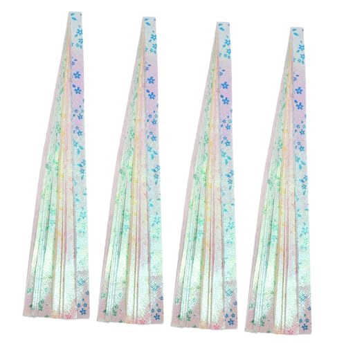 NUOBESTY 500 Stück Origami Stern Papier Metallic Goldfolie Fluoreszierende Bastelstreifen für DIY Bastelbedarf Schulprojekte Kreative Kunstmaterialien von NUOBESTY