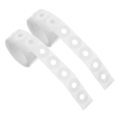 NUOBESTY 500 Stück Verstärkungskreise Aus Papier Lochstanzverstärkungsaufkleber Seitenverstärkungskreise Locher Aufkleber Pvc Weiß von NUOBESTY