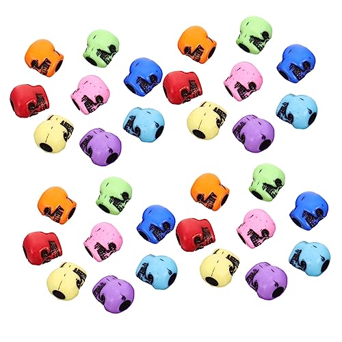 NUOBESTY 50Stücke Acryl Skelett Perlen für Halloween Schmuckherstellung DIY Anhänger für Armbänder Schlüsselanhänger und Bastelprojekte Vielfältige Farben NUOBESTY 50Stücke Acryl Skelett Perlen für Halloween Schmuckherstellung DIY Anhänger für Armbänder Schlüsselanhänger und Bastelprojekte Vielfältige Farben von NUOBESTY