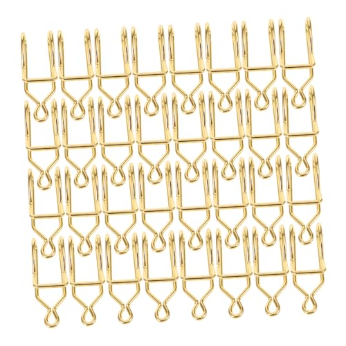 NUOBESTY 50Stücke Kettenverschluss für Taschenuhren Clips für DIY Bastelprojekte Robuste Eisenverschlüsse Vielseitig Einsetzbar für Ketten und Zubehör von NUOBESTY