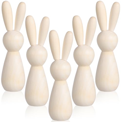 NUOBESTY Blanko- -miniaturspielzeug Aus Holz für Den Schreibtisch Unbehandeltes Holz Hasen für Bastelprojekte von NUOBESTY