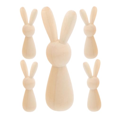 NUOBESTY 5St Kaninchen-Holzmann DIY Kaninchenfiguren Mini-Holzhandwerk holzhandwerk selber machen unfertiger Hase aus Holz DIY liefert Hasen selber machen kinder DIY zubehör Beige NUOBESTY 5St Kaninchen-Holzmann DIY Kaninchenfiguren Mini-Holzhandwerk holzhandwerk selber machen unfertiger Hase aus Holz DIY liefert Hasen selber machen kinder DIY zubehör Beige von NUOBESTY
