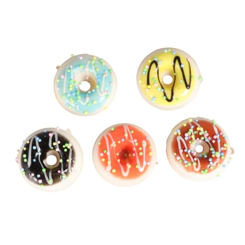 NUOBESTY 5St Schlüsselanhänger gefälschte Donuts Spielzeug künstliche Donut-Dekorationen Donut-Spielzeug Spielzeuge Schlüsselbund hängen Donut-Schlüssel hängen Krapfen von NUOBESTY