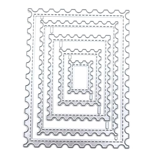 NUOBESTY 5Stücke Stanzformen Rechteckige Rahmen Präzise Schneidewerkzeuge für Karten und Alben DIY Stempel und Scrapbooking Zubehör Elegantes Silberdesign NUOBESTY 5Stücke Stanzformen Rechteckige Rahmen Präzise Schneidewerkzeuge für Karten und Alben DIY Stempel und Scrapbooking Zubehör Elegantes Silberdesign von NUOBESTY