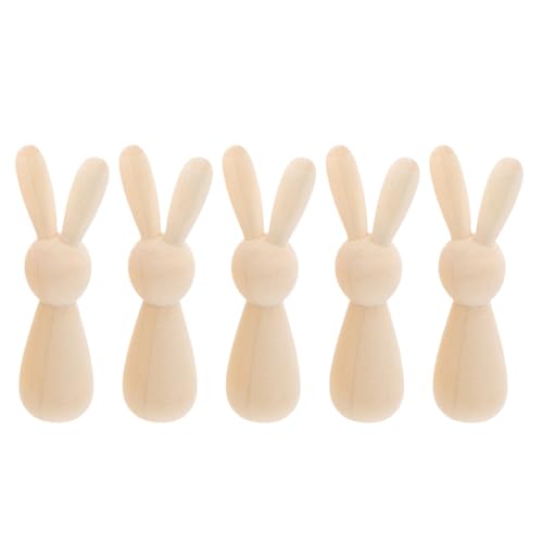 NUOBESTY 5Stücke Unvollendete Holzkaninchen Figuren für DIY Süße Bastelideen für Ostern Bemalbare Holzdeko für Erwachsene Tischdekoration für Partys und Wohnzimmer NUOBESTY 5Stücke Unvollendete Holzkaninchen Figuren für DIY Süße Bastelideen für Ostern Bemalbare Holzdeko für Erwachsene Tischdekoration für Partys und Wohnzimmer von NUOBESTY