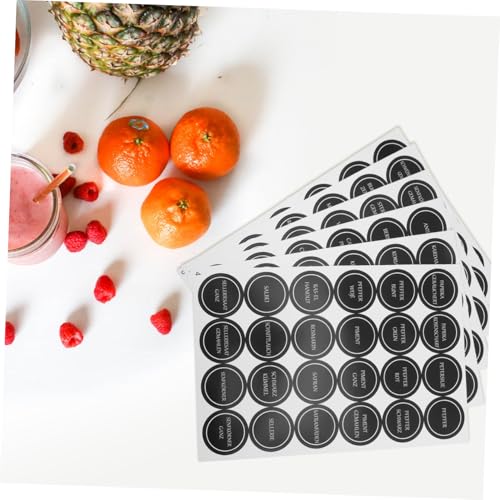 NUOBESTY 6 Blätter Runde Gewürzetiketten Selbstklebende Chalkboard Labels für Kleine Gläser Wiederablösbare Aufkleber zur Küchenorganisation und Vorratsdosierung NUOBESTY 6 Blätter Runde Gewürzetiketten Selbstklebende Chalkboard Labels für Kleine Gläser Wiederablösbare Aufkleber zur Küchenorganisation und Vorratsdosierung von NUOBESTY