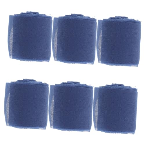 NUOBESTY 6 Rollen Chiffon Satinbänder mit Naturfransigen Kanten Handgerissenes Geschenkband für Hochzeitsdekoration Brautsträuße und Stilvolle Geschenkverpackung Blau NUOBESTY 6 Rollen Chiffon Satinbänder mit Naturfransigen Kanten Handgerissenes Geschenkband für Hochzeitsdekoration Brautsträuße und Stilvolle Geschenkverpackung Blau von NUOBESTY