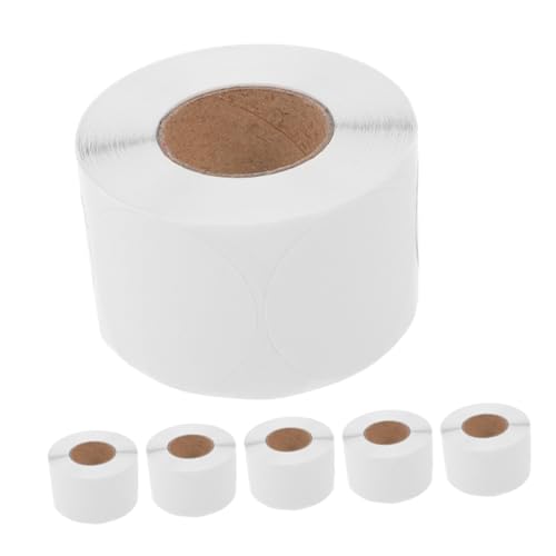 NUOBESTY 6 Rollen Runde Selbstklebende Siegelaufkleber Weiße Punktetiketten Für Verpackung Versand Geschenkverpackung Büroorganisation Blanko Preisetiketten NUOBESTY 6 Rollen Runde Selbstklebende Siegelaufkleber Weiße Punktetiketten Für Verpackung Versand Geschenkverpackung Büroorganisation Blanko Preisetiketten von NUOBESTY