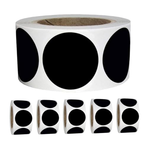 NUOBESTY 6 Rollen Schwarze Runde PVC Aufkleber Selbstklebende Beschriftbare Klebepunkte Für Lagerorganisation Küche Büro Garage NUOBESTY 6 Rollen Schwarze Runde PVC Aufkleber Selbstklebende Beschriftbare Klebepunkte Für Lagerorganisation Küche Büro Garage von NUOBESTY