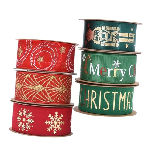 NUOBESTY 6 Rollen Weihnachtsband Breit mit Hochwertiger Goldfolie Vielseitiges Geschenkband für Geschenkverpackung DIY Basteln Arrangements und Festliche Weihnachtsdeko NUOBESTY 6 Rollen Weihnachtsband Breit mit Hochwertiger Goldfolie Vielseitiges Geschenkband für Geschenkverpackung DIY Basteln Arrangements und Festliche Weihnachtsdeko von NUOBESTY