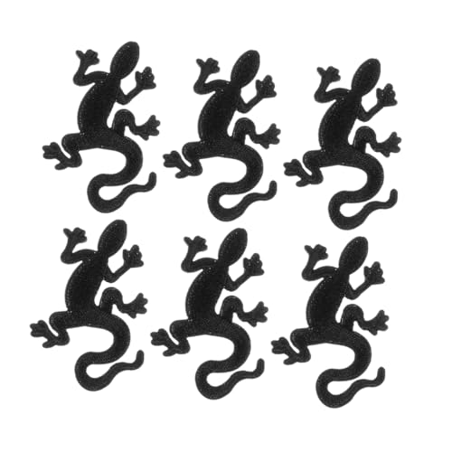 NUOBESTY 6 Stück Banner stoff aufnäher DIY-Flicken Kleidung Accessoire Stoffflicken für Kleidung Jackenflicken Flicken aufnähen zarte Fellflecken Kleidungsflicken Outdoor-Patches Black von NUOBESTY