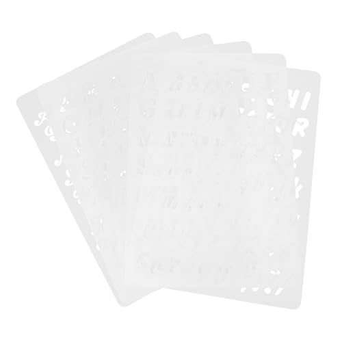 NUOBESTY 6 Stück Briefvorlage Schablonen Zum Malen An Wänden Schablonen Für Scrapbooking -briefe Malschablonen Für Wände Kleine Schablonen Nummernschriften Alphabet-malvorlage Plastik von NUOBESTY