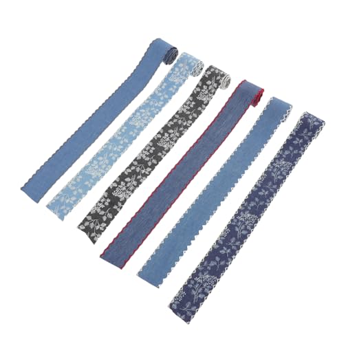 NUOBESTY 6 Stück Denim Stoff Baumwolle Nähspitze Handgefertigt Schleifenband Haar Nähzubehör Vintage Spitzenband Brautsträuße Schleifenbänder Bandbesatz Natürliche Spitze NUOBESTY 6 Stück Denim Stoff Baumwolle Nähspitze Handgefertigt Schleifenband Haar Nähzubehör Vintage Spitzenband Brautsträuße Schleifenbänder Bandbesatz Natürliche Spitze von NUOBESTY