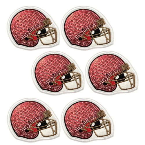 NUOBESTY 6 Stück Football Helm Aufnäher Sportliche Gestickte Bügelbare Patches für Kleidung Mützen und Rucksäcke für Diy Projekte und Team Fans NUOBESTY 6 Stück Football Helm Aufnäher Sportliche Gestickte Bügelbare Patches für Kleidung Mützen und Rucksäcke für Diy Projekte und Team Fans von NUOBESTY