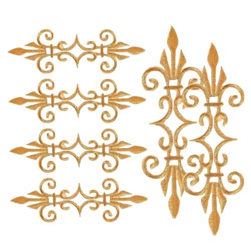 NUOBESTY 6 Stück Gold Silberne Blumen Stickerei Applikationen zum Aufbügeln Edle Verzierungen für Bühnenkostüme Vintage Kleidung Weiches Langlebiges Material für Hochzeit und DIY NUOBESTY 6 Stück Gold Silberne Blumen Stickerei Applikationen zum Aufbügeln Edle Verzierungen für Bühnenkostüme Vintage Kleidung Weiches Langlebiges Material für Hochzeit und DIY von NUOBESTY
