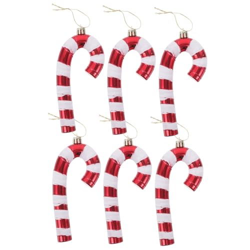 NUOBESTY 6 Stück Großes Teiliges Handbemalte Zuckerstangen Ornamente Weihnachtsbaum Dekoration für Neujahrsfeiern und Festtagsdeko und Außendekoration NUOBESTY 6 Stück Großes Teiliges Handbemalte Zuckerstangen Ornamente Weihnachtsbaum Dekoration für Neujahrsfeiern und Festtagsdeko und Außendekoration von NUOBESTY