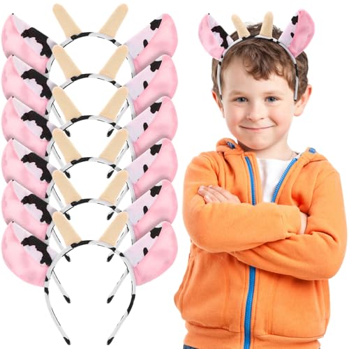 NUOBESTY 6 Stück Haarreifen Mit Tiermotiv Stirnband Mit Kuhohren Kopfbedeckungen Aus Plüschstoff Für Kinder NUOBESTY 6 Stück Haarreifen Mit Tiermotiv Stirnband Mit Kuhohren Kopfbedeckungen Aus Plüschstoff Für Kinder von NUOBESTY