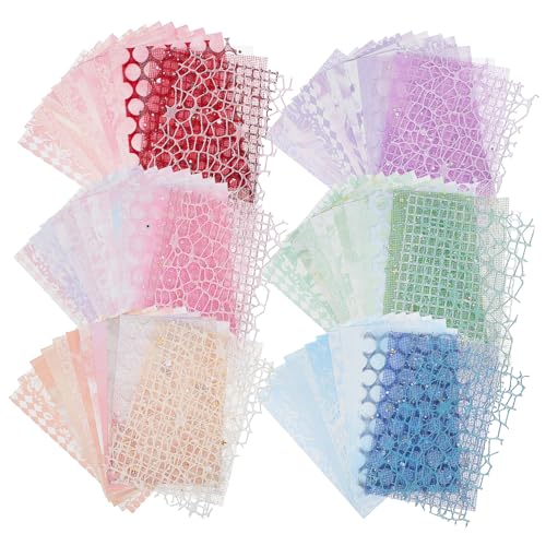 NUOBESTY 6 Stück Handbuch Collagepapier bunt farbig Sammelalbum Scrapbook-Papiere Material Bausätze Scrapbooking -Verzierungen Schrottbuchpapier Scrapbooking-Texturpapier Schreibpapier von NUOBESTY