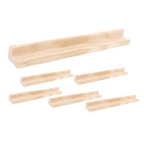 NUOBESTY 6 Stück Holzdekorationen Dominohalter Für Den Mexikanischen Zug Domino-Halter Dominoständer Aus Holz Domino-tabletts Khaki NUOBESTY 6 Stück Holzdekorationen Dominohalter Für Den Mexikanischen Zug Domino-Halter Dominoständer Aus Holz Domino-tabletts Khaki von NUOBESTY
